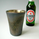 ・信楽焼◆草土　福田英明◆光彩釉 ビールコップ